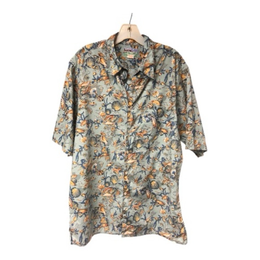 Vintage 90s Reyn Spooner crab seashell men’s Hawaiian shirt Size Large
